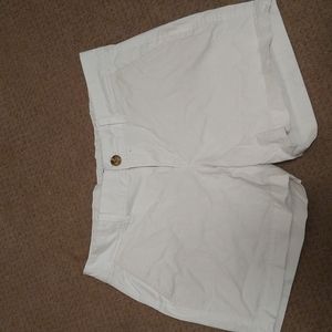 White summer shorts